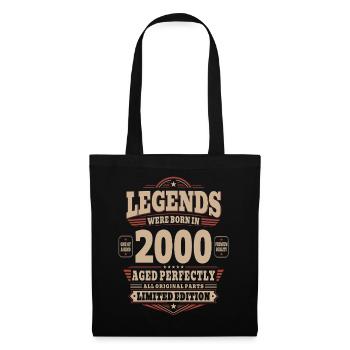 26th Birthday Gift Husband 2000 Vintage Retro - Tote Bag - black - Front