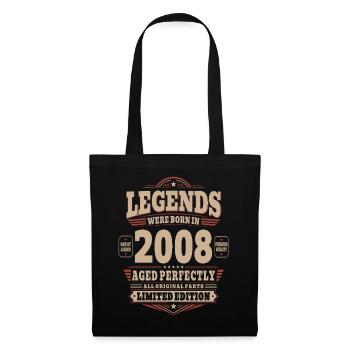 18th Birthday Gift Husband 2008 Vintage Retro - Tote Bag - black - Front