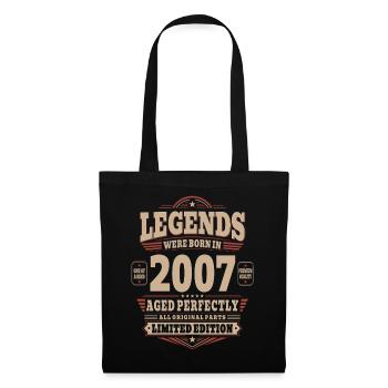 19th Birthday Gift Husband 2007 Vintage Retro - Tote Bag - black - Front