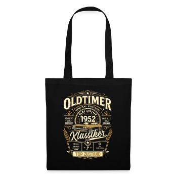 74. Geburtstag Geschenk Mann Vintage Oldtimer 1952 - Stoffbeutel - Schwarz - Vorne
