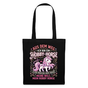 Hobby Horse Prinzessin Aus dem Weg Ich Bin EIN - Stoffbeutel - Schwarz - Vorne
