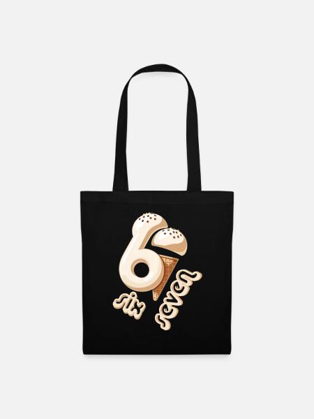 67 Sixth Birthday IceCream Cone - Tote Bag - black