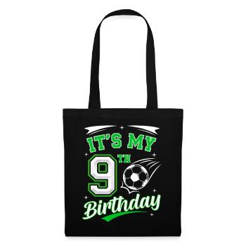 Its My 9th Birthday Soccer Boys 9 Years Birthday 9 - Tote Bag - black - Front