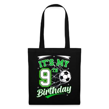 Its My 9th Birthday Soccer Boys 9 Years Birthday 9 - Sac en tissu - noir - Devant