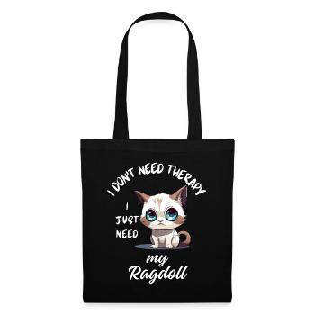 Ragdoll Cat Therapy - Tote Bag - black - Front
