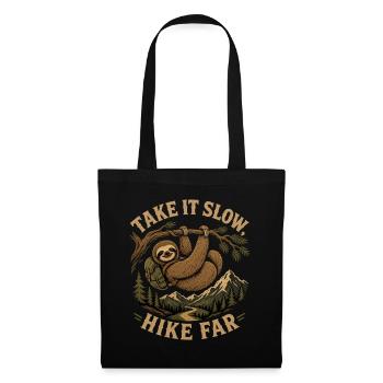 Take It Slow Hike Far Sloth - Tote Bag - black - Front