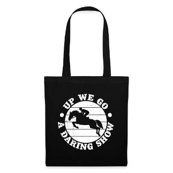 Hobby Horse Rider Up We Go English Riding - Tote Bag - black - Front