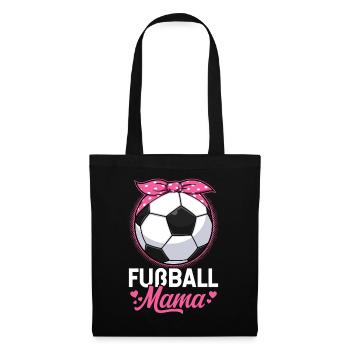 Fußball Mama Mutter Fußballfieber Fußballverein - Stoffbeutel - Schwarz - Vorne