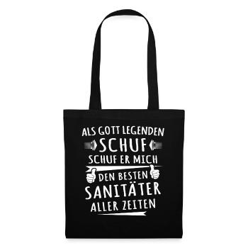 Sanitäter - Stoffbeutel - Schwarz - Vorne