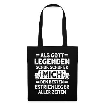 Estrichleger - Stoffbeutel - Schwarz - Vorne
