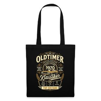 56. Geburtstag Geschenk Mann Vintage Oldtimer 1970 - Stoffbeutel - Schwarz - Vorne