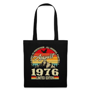 August 1976 Vintage Retro Birthday Gift - Tote Bag - black - Front