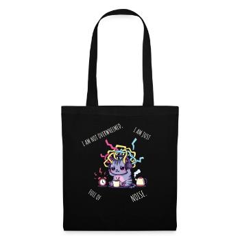 Full of Noise – Sensory Overload Cat - Tote Bag - black - Front