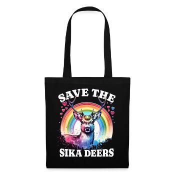 Sikahirsch Save Sika Deer - Tote Bag - black - Front