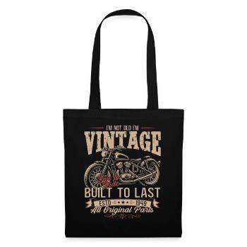 Cadeau du 77e anniversaire motard motard 1949 - Sac en tissu - noir - Devant