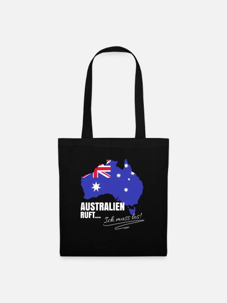 Australien Auswandern - Stoffbeutel - Schwarz