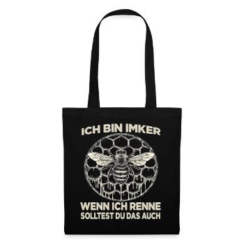Imker Biene Fan Motiv Bienenzüchter - Stoffbeutel - Schwarz - Vorne