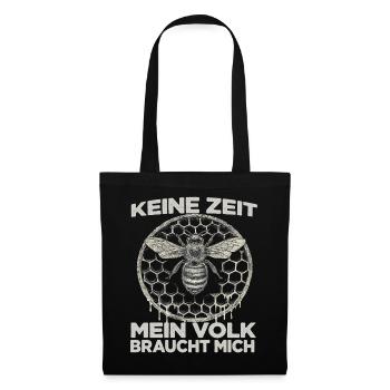 Imkerhut Imkeranzug Biene Fan Bienenzüchter - Stoffbeutel - Schwarz - Vorne