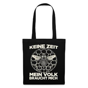 Imkerhut Imkeranzug Biene Fan Bienenzüchter - Stoffbeutel - Schwarz - Vorne