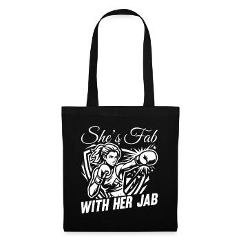 Fab With Her Jab Boxing Gloves - Tote Bag - black - Front