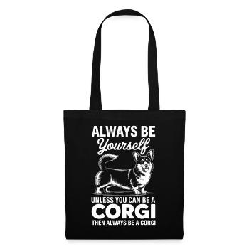 Expressions de cardigan corgi gallois Cadeau drôle de corgi - Sac en tissu - noir - Devant