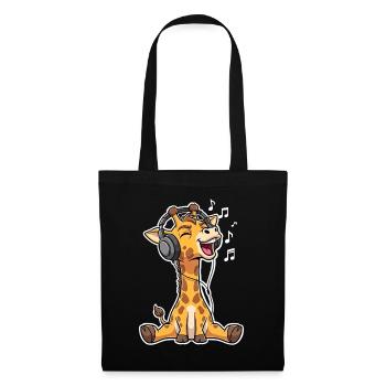 Music Giraffe - Tote Bag - black - Front