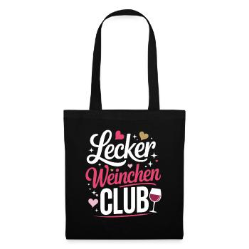 Wine Delicious Wine Club Amateurs de vin Vin rouge - Sac en tissu - noir - Devant