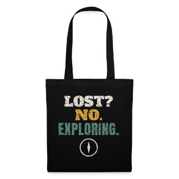 Lost No Exploring Hiking - Tote Bag - black - Front