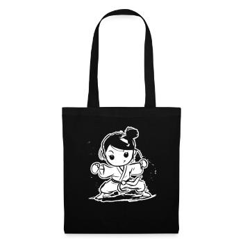 Karate Girl Cartoon Look - Tote Bag - black - Front