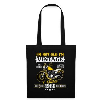 1966 Vintage Vintage Motorcycle Birthday Gift - Tote Bag - black - Front
