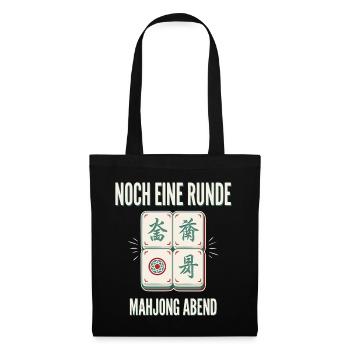 Noch eine Runde Mahjong Abend - Stoffbeutel - Schwarz - Vorne
