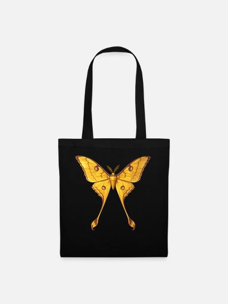 Comet Moth Argema Mittrei Anime-Stil - Stoffbeutel - Schwarz