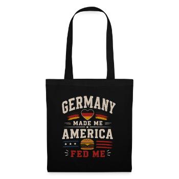 Deutsches Blut Amerikanische Wurzeln - Stoffbeutel - Schwarz - Vorne