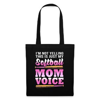 Softball Mutter Softball Mama - Stoffbeutel - Schwarz - Vorne