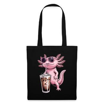 Axolotl Bubble Tea - Stoffbeutel - Schwarz - Vorne