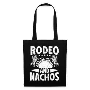 Rodeo Horse Riding Rodeo & Nachos Cowboy - Tote Bag - black - Front