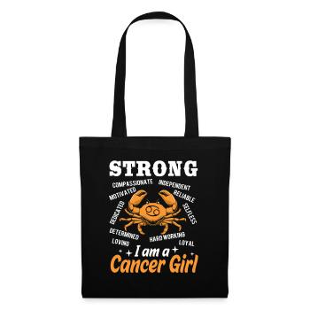 Signe du zodiaque Cancer - Sac en tissu - noir - Devant
