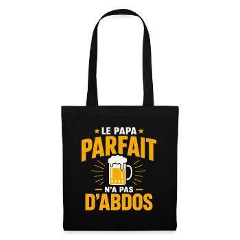Papa Parfait Cadeau humour personnalisé - Sac en tissu - noir - Devant