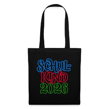 Schoolchild 2026 | Neon Optics | School enrollment - Tote Bag - black - Front