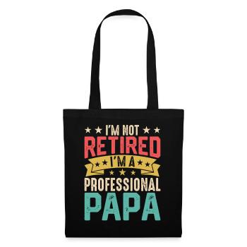 Professional Papa Retro Vintage - Stoffbeutel - Schwarz - Vorne