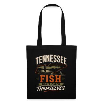 Tennessee Fischer Angler Fischfang See - Stoffbeutel - Schwarz - Vorne