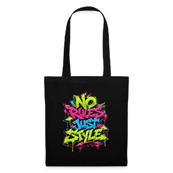 Pas de règles, juste du style - Sac en tissu - noir - Devant