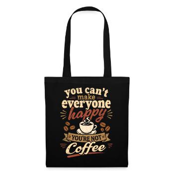 Nicht jeder Happy Coffee - Stoffbeutel - Schwarz - Vorne