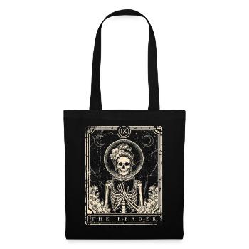 Das Reaper-Tarot-Skelett - Stoffbeutel - Schwarz - Vorne