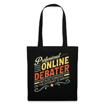 Professioneller Online-Debattierer - Stoffbeutel - Schwarz - Vorne