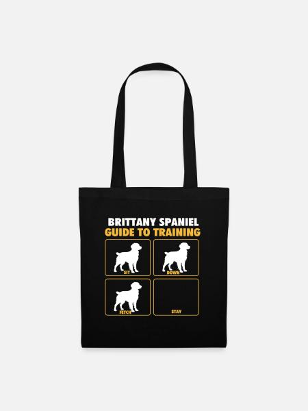 Brittany Spaniel Guide To Training – Hundepapa - Stoffbeutel - Schwarz