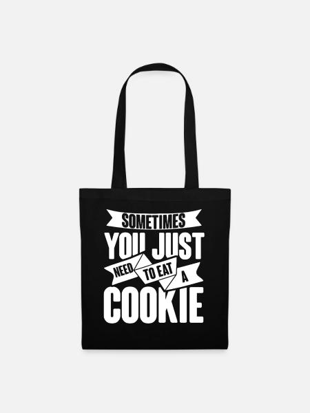 Cookie Plätzchen Keks - Stoffbeutel - Schwarz