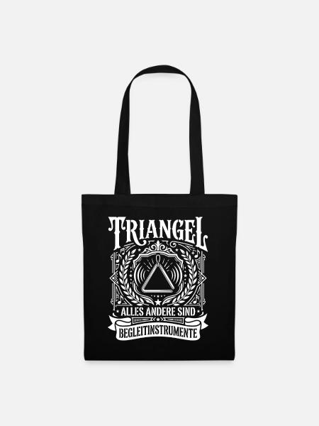 Triangel | alles andere sind Begleitinstrumente - Stoffbeutel - Schwarz