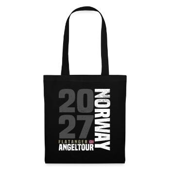 Norwegen Flatanger Angeltour 2027 - Stoffbeutel - Schwarz - Vorne