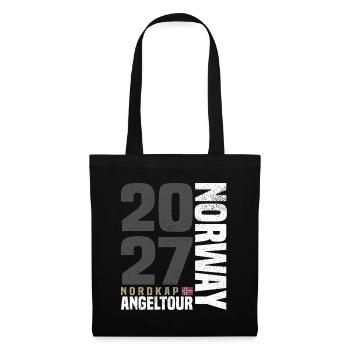 Norwegen Nordkap Angeltour 2027 - Stoffbeutel - Schwarz - Vorne